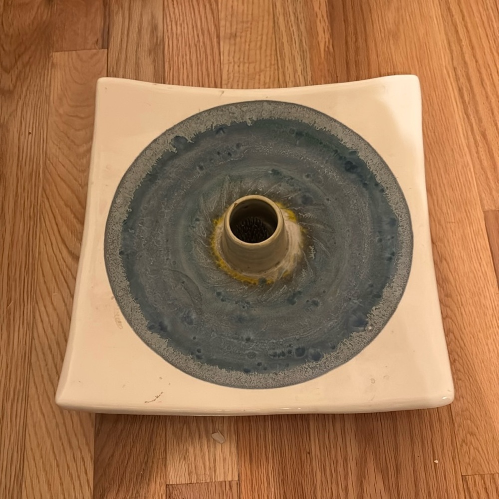 Ikebana Ware Studio Art Large square Ceramic Kebana kado Plate Serving Tray